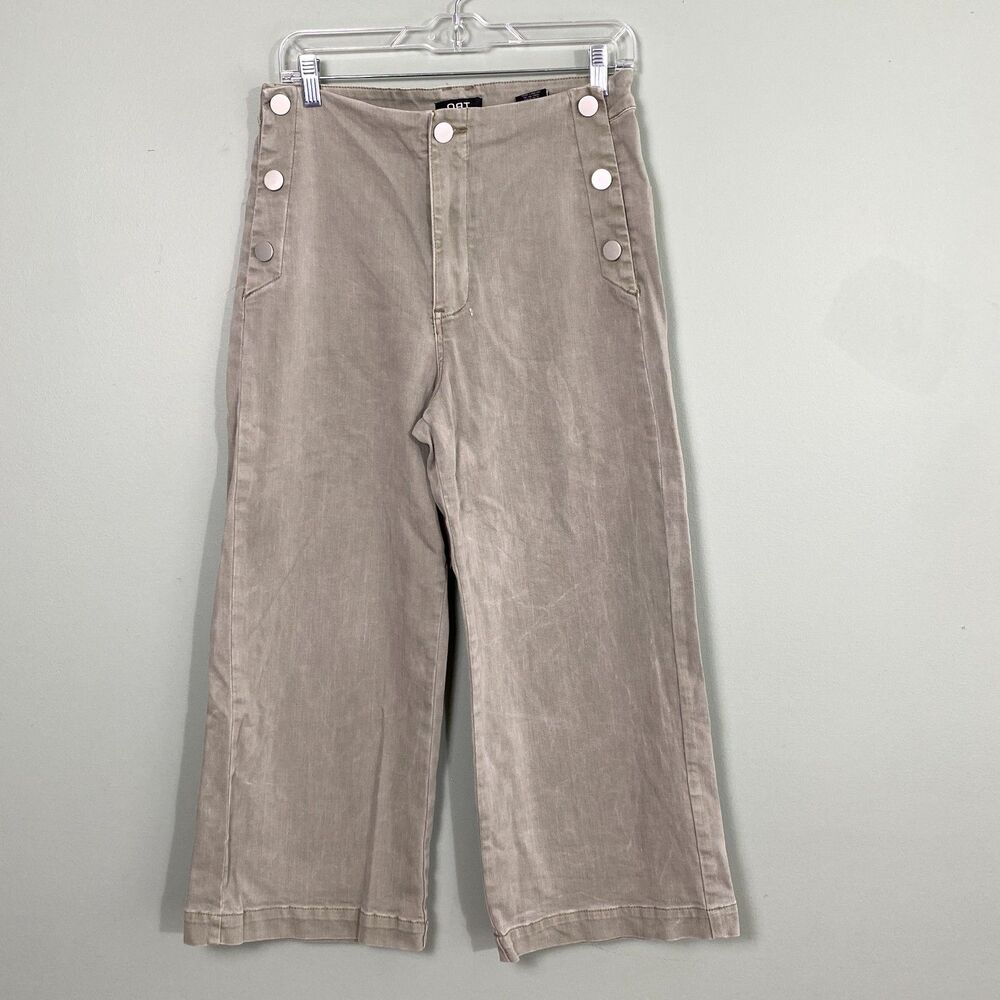 OAT New York Taylor Cropped Sailor Jeans Womens 29 Green Nautical Anthropologie